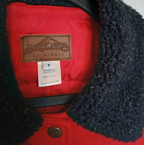 Vintage Pendleton 100% Wool Insulated Bomber Jacket Red - Small - Picture 7 of 9